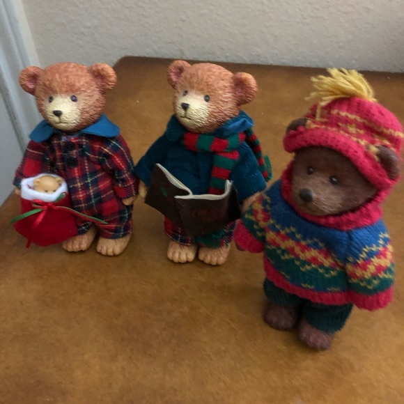 5 for $25 RUSS BERRIES *POSEABLE* Plastic Teddy Bear Figurines - Picture 1 of 5